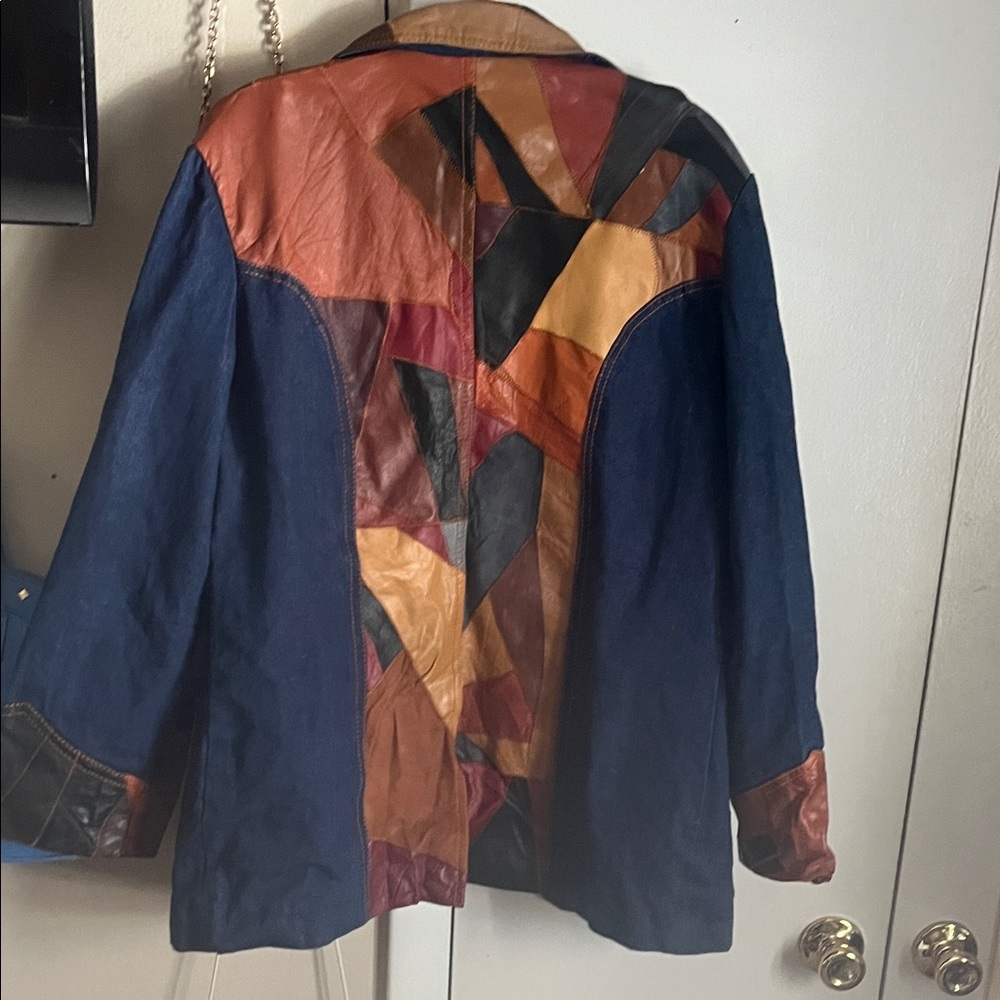 Multicolor Patchwork Women's Blazer - image 5